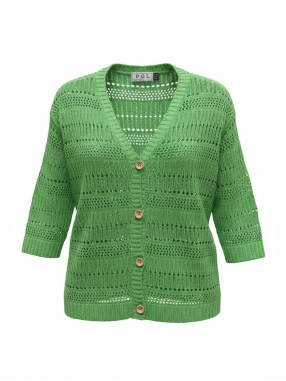 POL Cardigan Top Kelly Green Womens Small NWOT